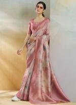 Silk Pink Festival Wear Weaving Saree